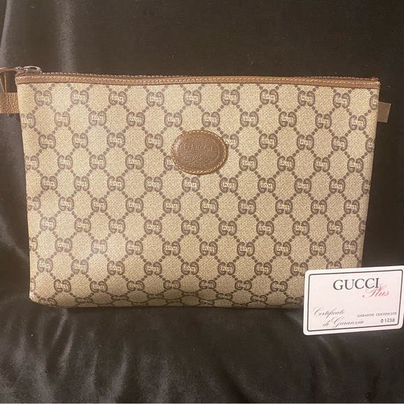 Gucci Plus Vintage GG Pouch,Clutch,Cosmetic Bag Great Condition - Picture 1 of 13